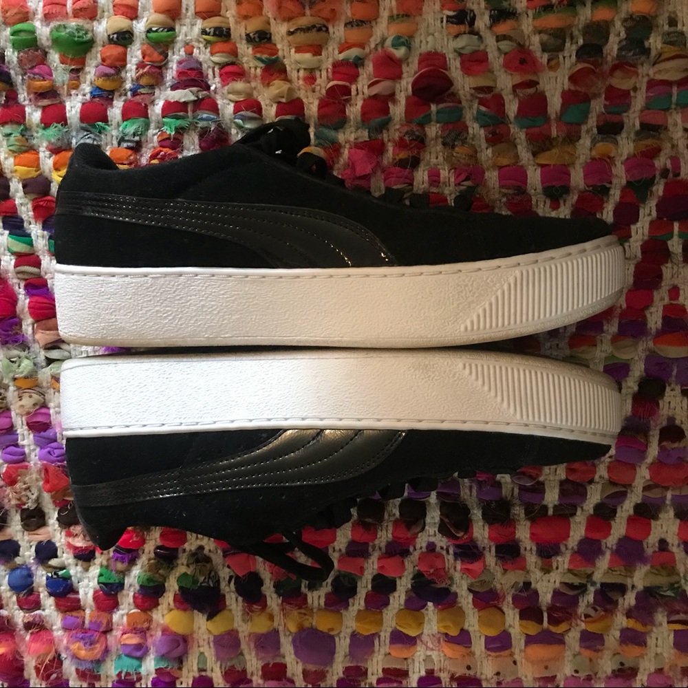 Puma Black Suede Platform